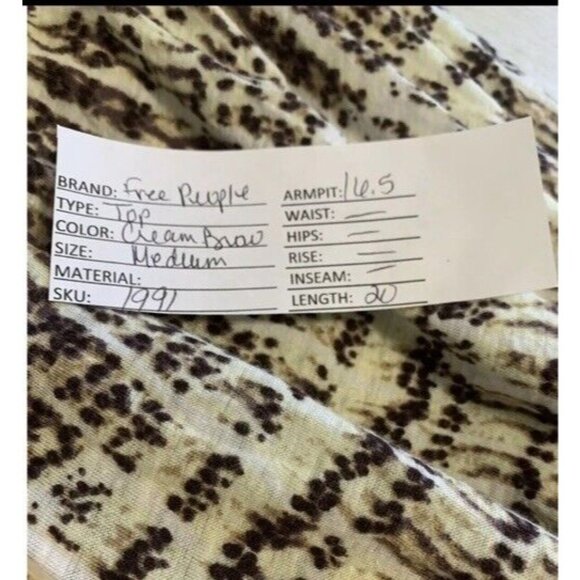 Free People Sierra Cami Criss Cross Top Size Small Brown Y2K Boho Flowy Festival - Picture 2 of 12